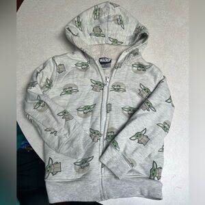 Baby yoda zip up hoodie